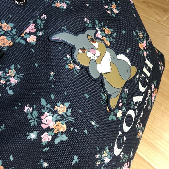 Coach Disney Tote Bag Rose Bouquet Thumper - Picture 3 of 8